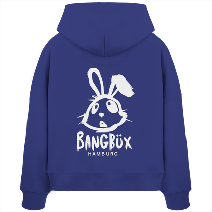 Womens Organic Boxcut Hoodie "bunny white" (print)
