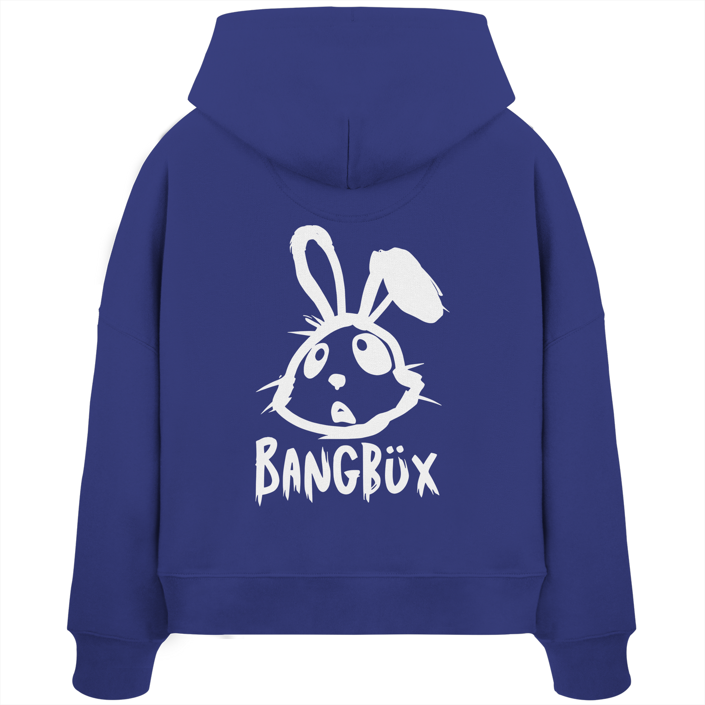 BANGBÜX Streetwear "bunny white" - Womens Organic Boxcut Hoodie by BANGBÜX