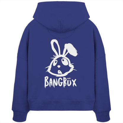 BANGBÜX Streetwear "bunny white" - Womens Organic Boxcut Hoodie by BANGBÜX