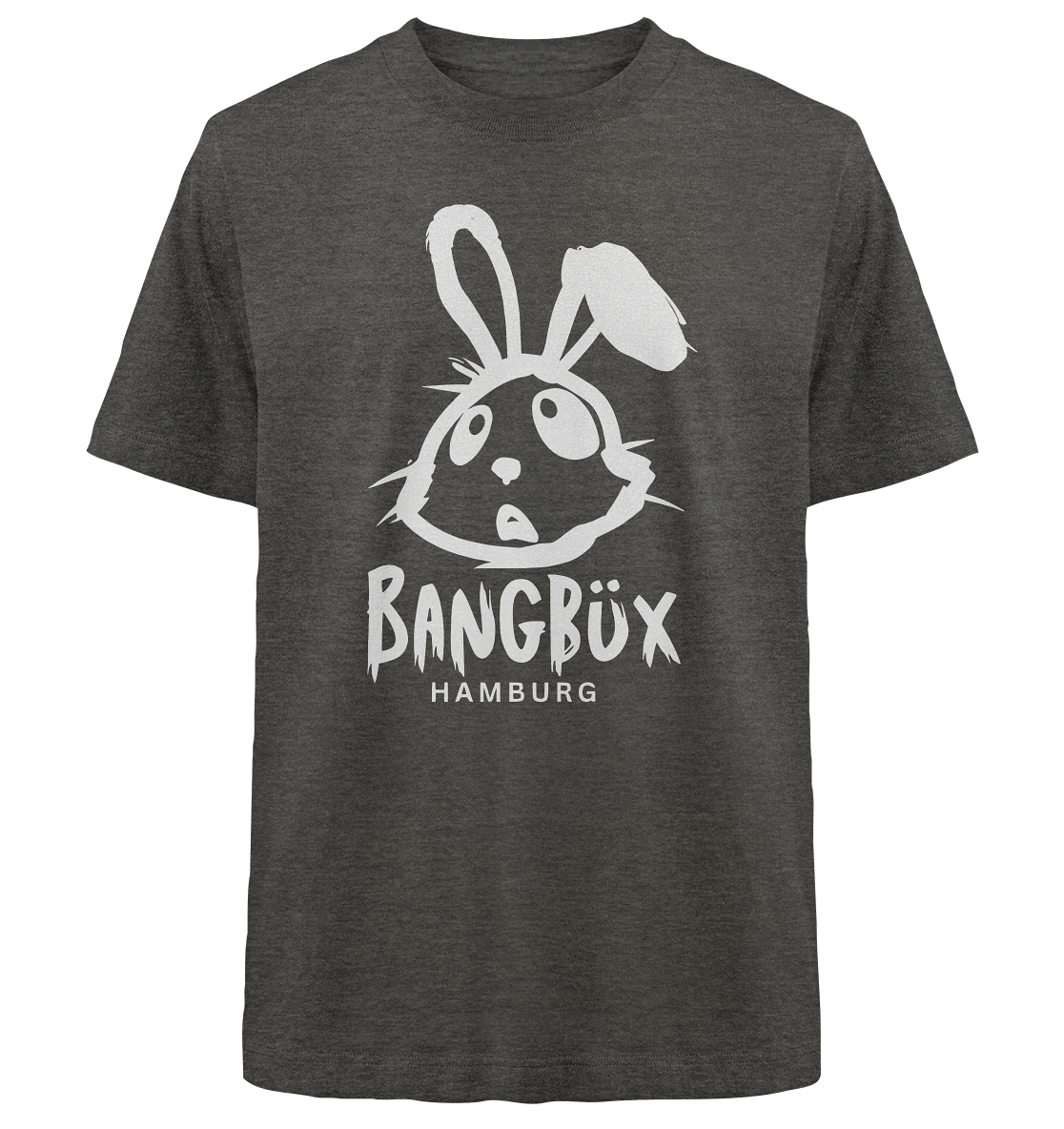 Heavy Oversized Organic Shirt "bunny white" (print)