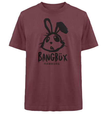 Heavy Oversized Organic Shirt "bunny black" (print) by BANGBÜX