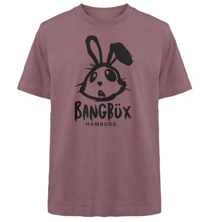 Heavy Oversized Organic Shirt "bunny black" (print) by BANGBÜX