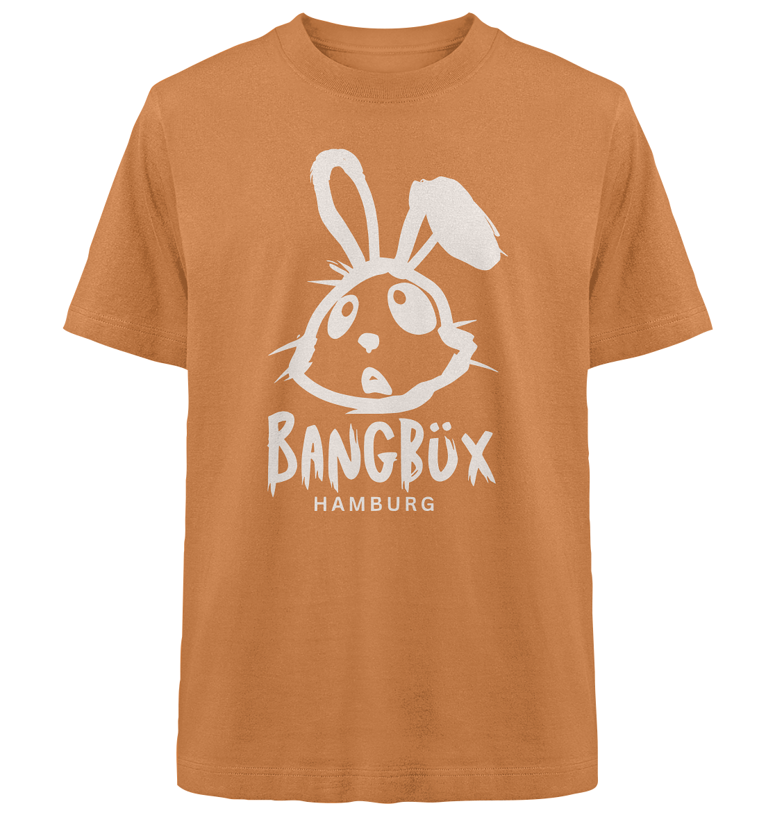 Heavy Oversized Organic Shirt "bunny white" (print) by BANGBÜX