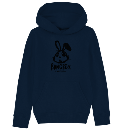 Kids Organic Hoodie "bunny black" (print)