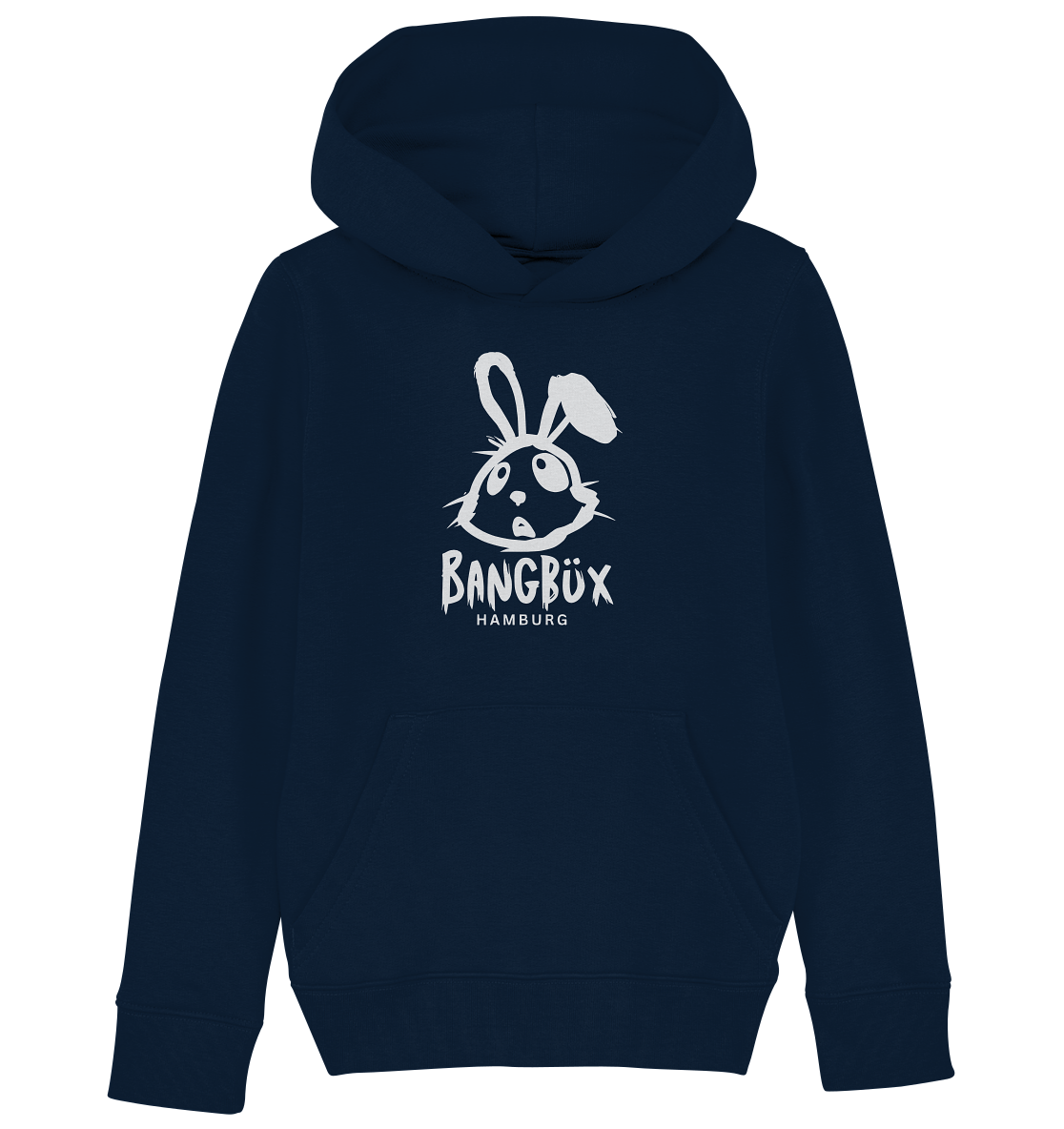 Kids Organic Hoodie "bunny white" (print)