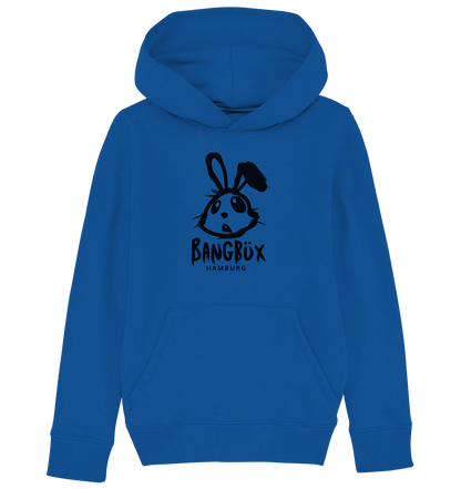 Kids Organic Hoodie "bunny black" (print)
