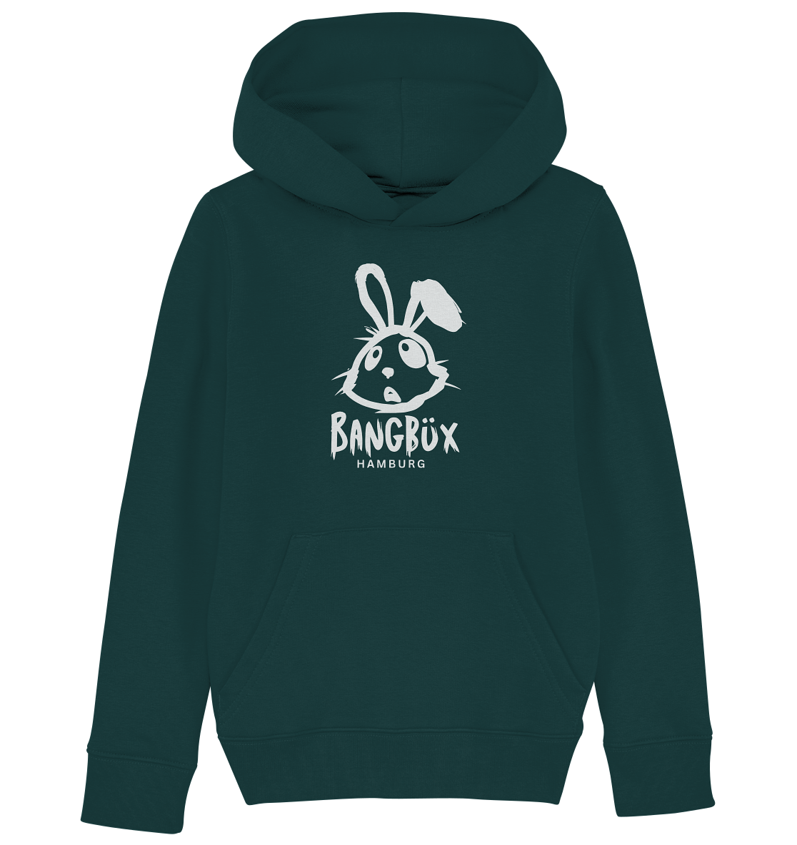 Kids Organic Hoodie "bunny white" (print)