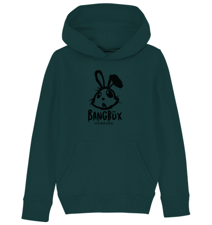 Kids Organic Hoodie "bunny black" (print)