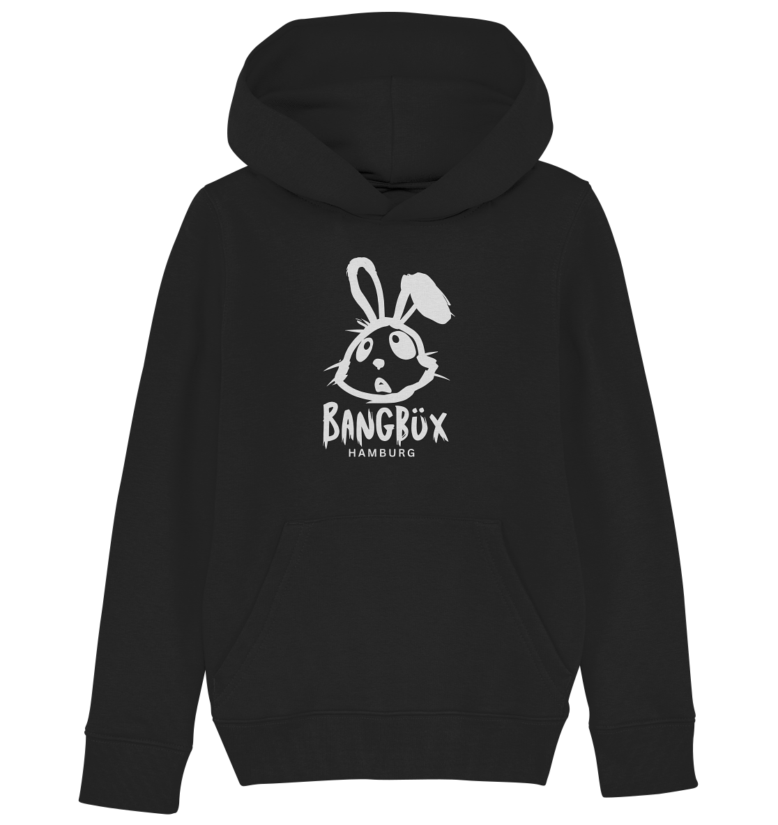 Kids Organic Hoodie "bunny white" (print)