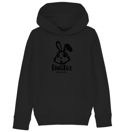 Kids Organic Hoodie "bunny black" (print)