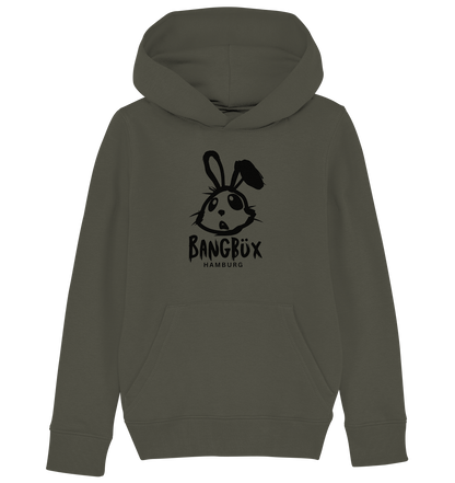 Kids Organic Hoodie "bunny black" (print)