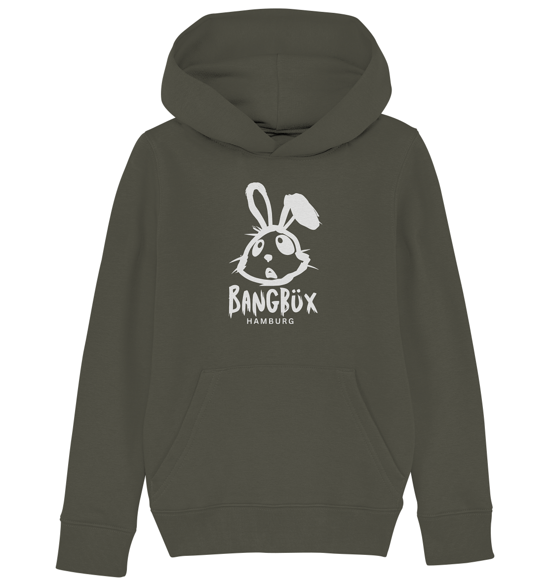 Kids Organic Hoodie "bunny white" (print)