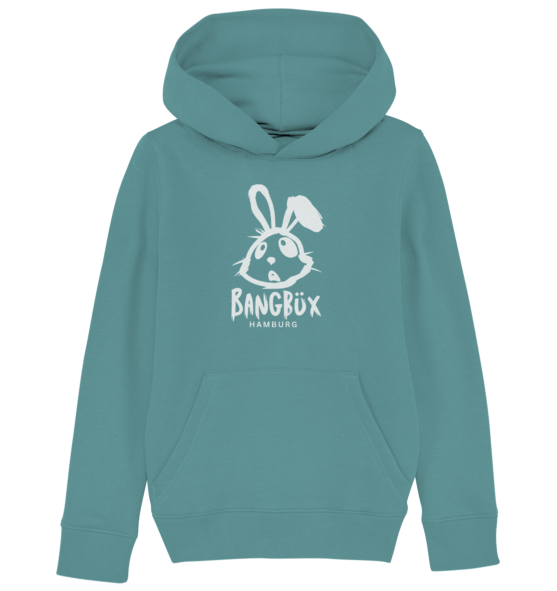 Kids Organic Hoodie "bunny white" (print)