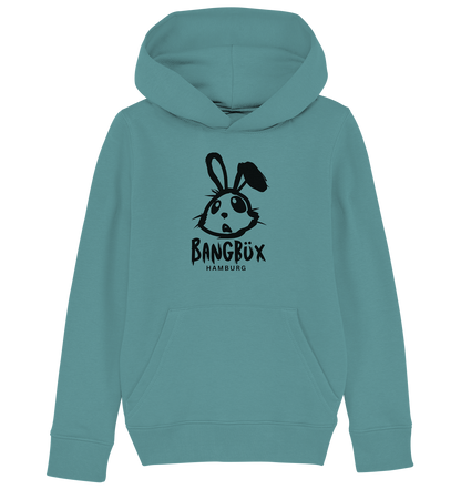 Kids Organic Hoodie "bunny black" (print)