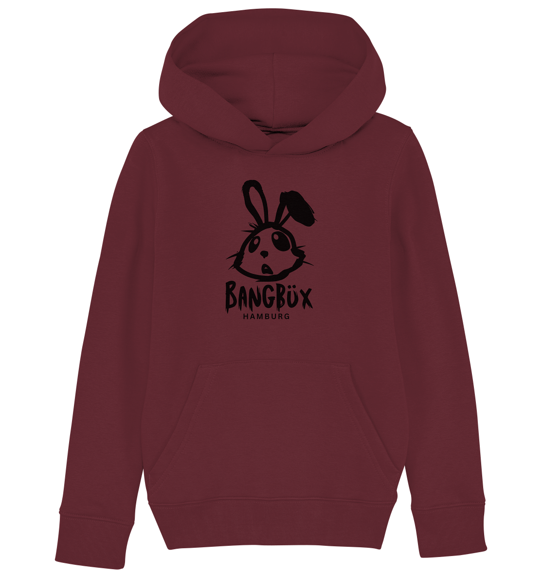Kids Organic Hoodie "bunny black" (print)