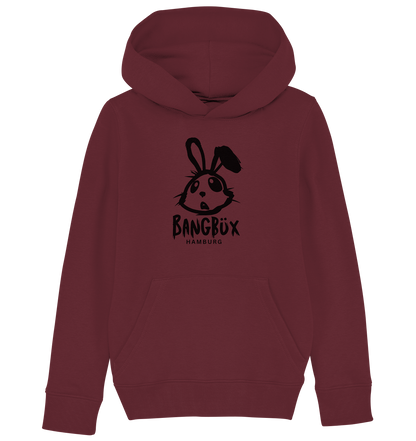 Kids Organic Hoodie "bunny black" (print)