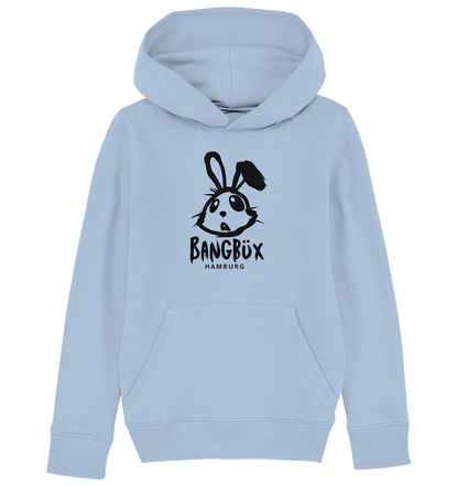 Kids Organic Hoodie "bunny black" (print)