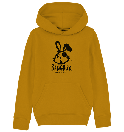Kids Organic Hoodie "bunny black" (print)