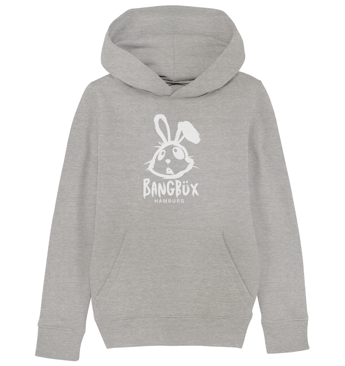 Kids Organic Hoodie "bunny white" (print)