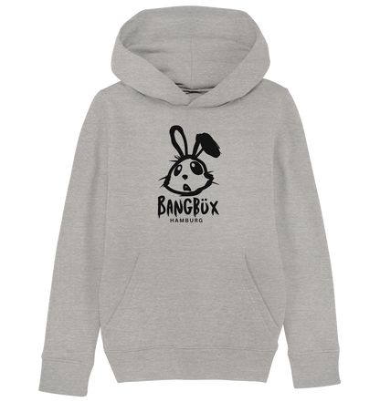 Kids Organic Hoodie "bunny black" (print)
