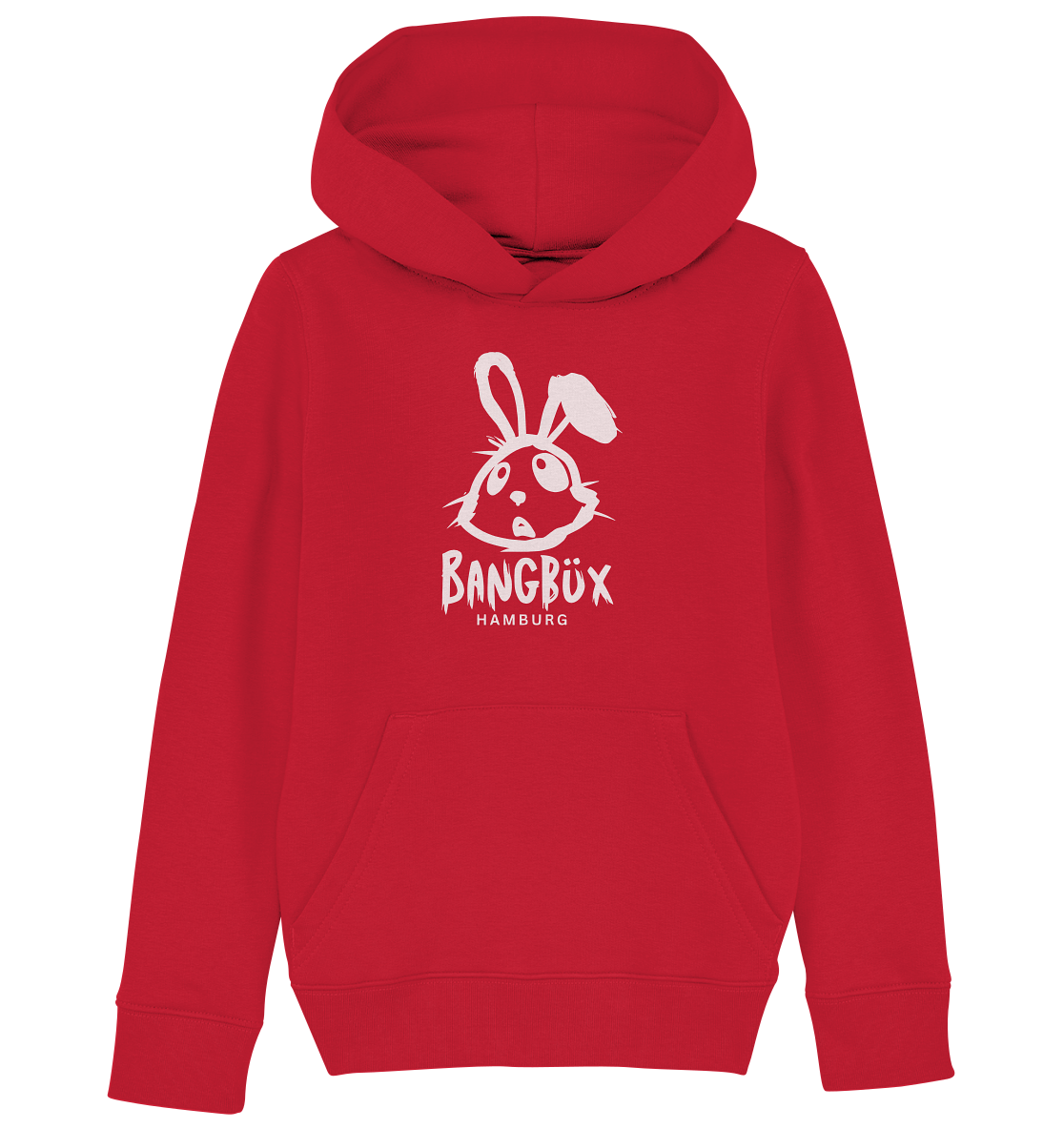 Kids Organic Hoodie "bunny white" (print)