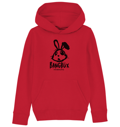 Kids Organic Hoodie "bunny black" (print)