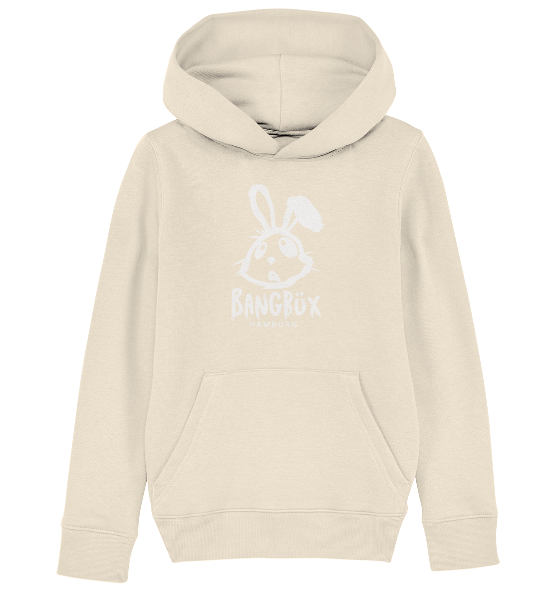 Kids Organic Hoodie "bunny white" (print)