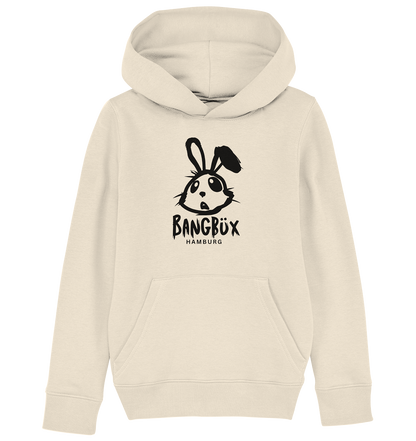 Kids Organic Hoodie "bunny black" (print)