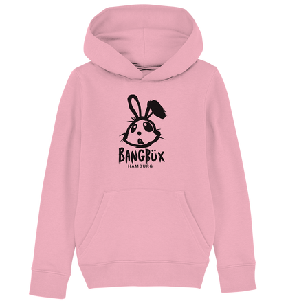 Kids Organic Hoodie "bunny black" (print)