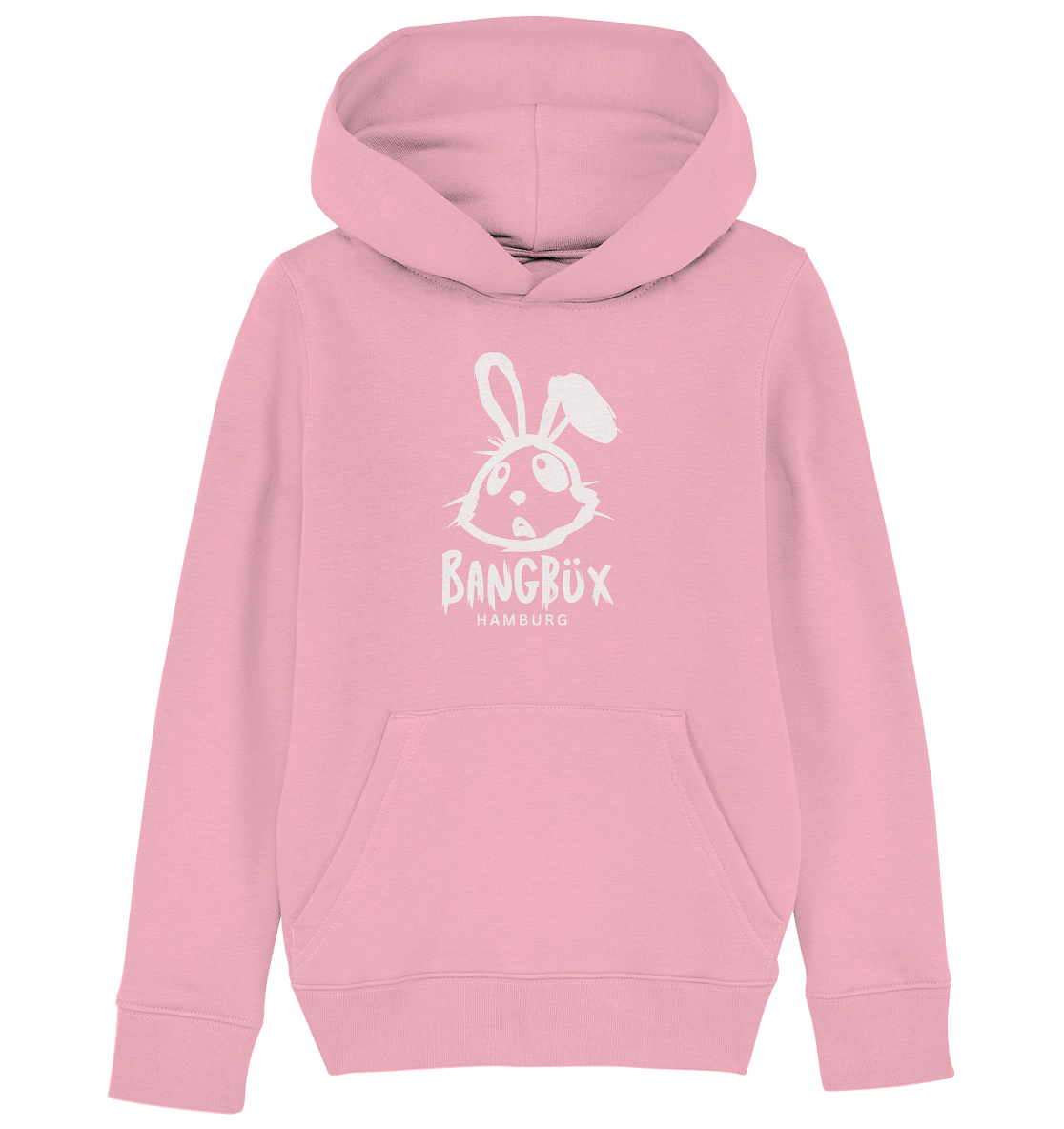 Kids Organic Hoodie "bunny white" (print)
