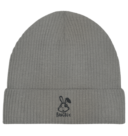 BANGBÜX Beanie (black bunny) - Organic Fisherman Beanie by BANGBÜX