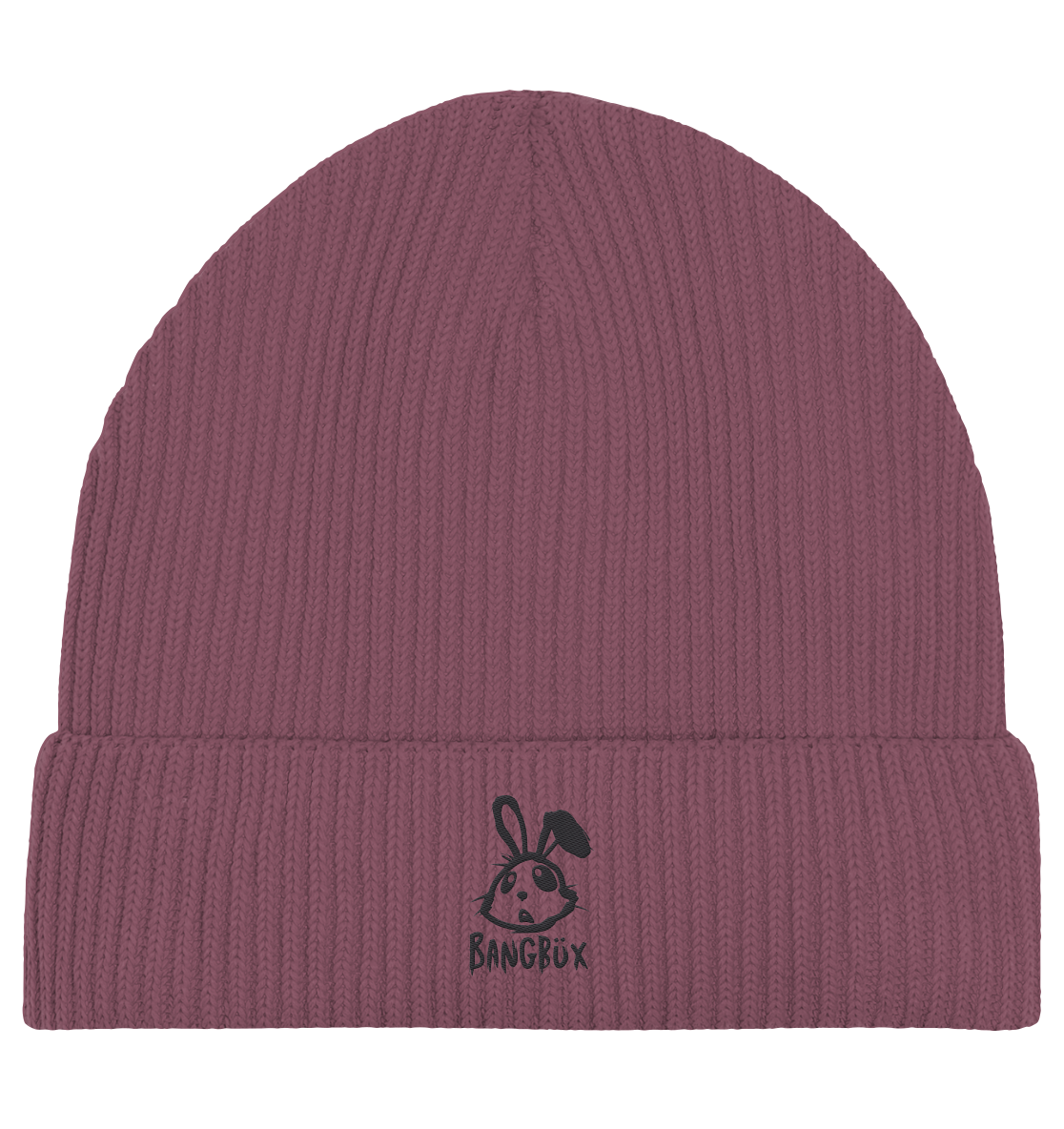 BANGBÜX Beanie (black bunny) - Organic Fisherman Beanie by BANGBÜX