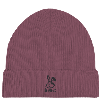 BANGBÜX Beanie (black bunny) - Organic Fisherman Beanie by BANGBÜX