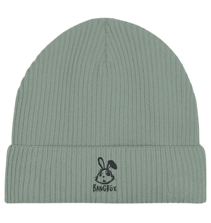 BANGBÜX Beanie (black bunny) - Organic Fisherman Beanie by BANGBÜX