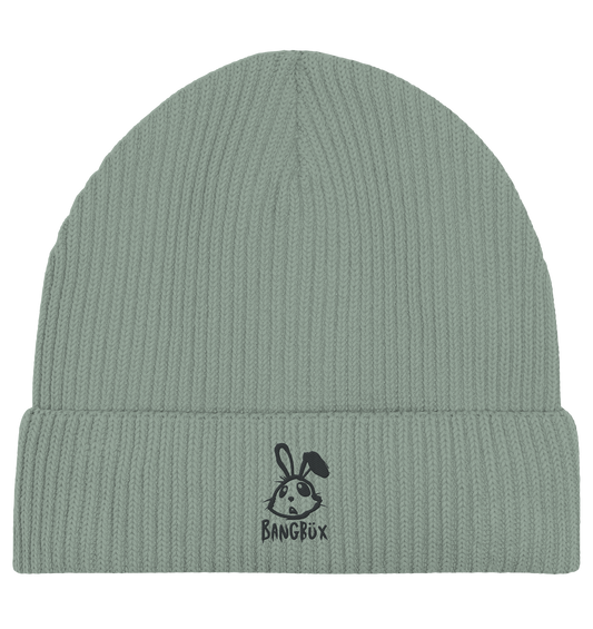 BANGBÜX Beanie (black bunny) - Organic Fisherman Beanie by BANGBÜX