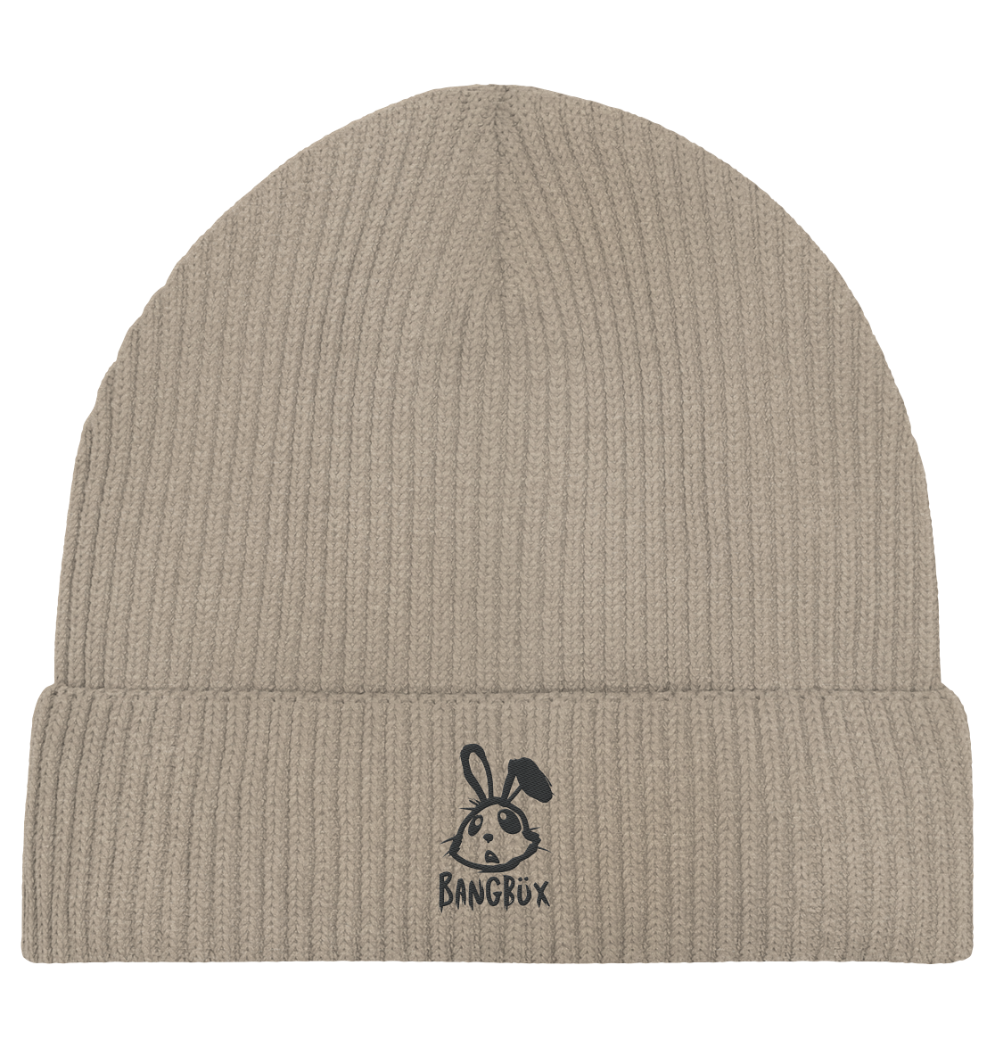 BANGBÜX Beanie (black bunny) - Organic Fisherman Beanie by BANGBÜX