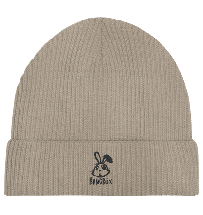 BANGBÜX Beanie (black bunny) - Organic Fisherman Beanie by BANGBÜX