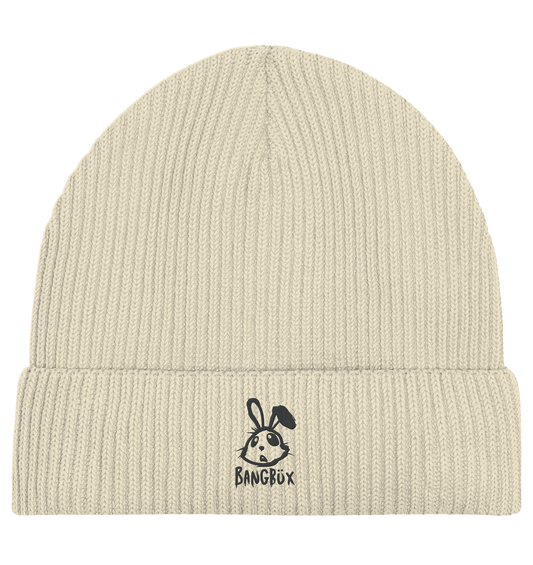 BANGBÜX Beanie (black bunny) - Organic Fisherman Beanie