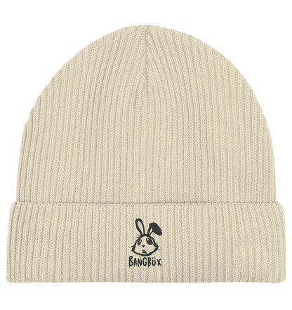 BANGBÜX Beanie (black bunny) - Organic Fisherman Beanie by BANGBÜX