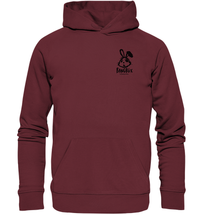 Organic Hoodie "bunny black" (print)