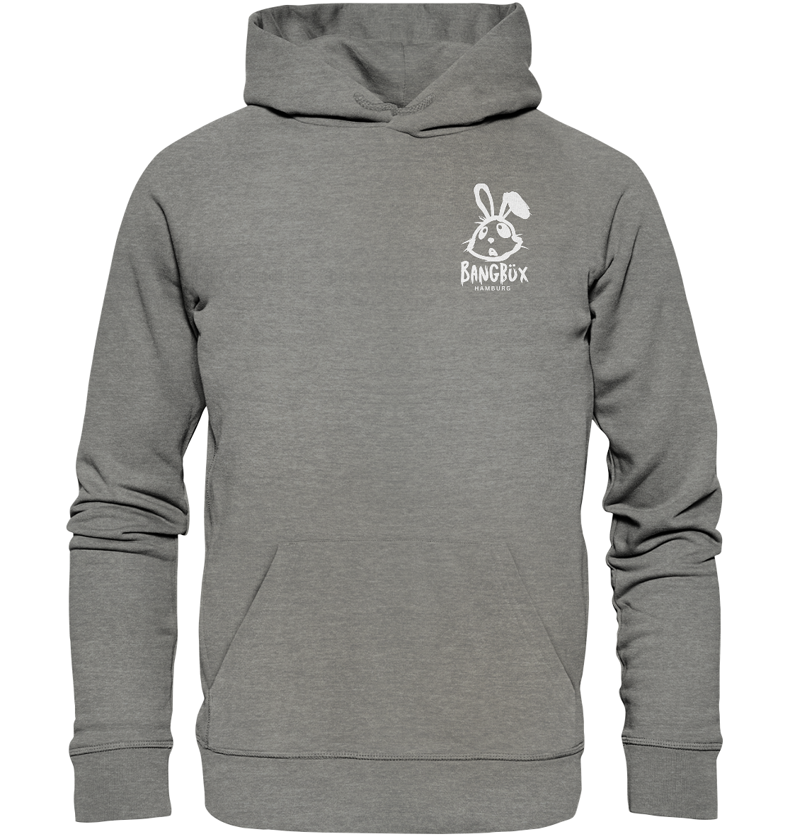 Organic Hoodie "bunny white" (print)