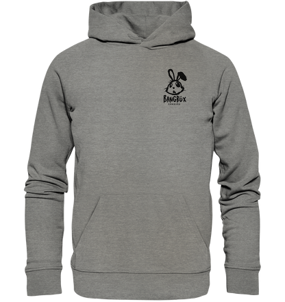 Organic Hoodie "bunny black" (print)