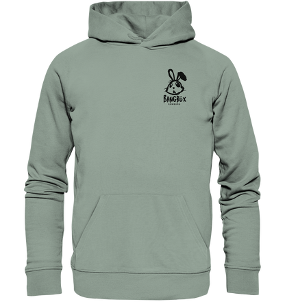 Organic Hoodie "bunny black" (print)
