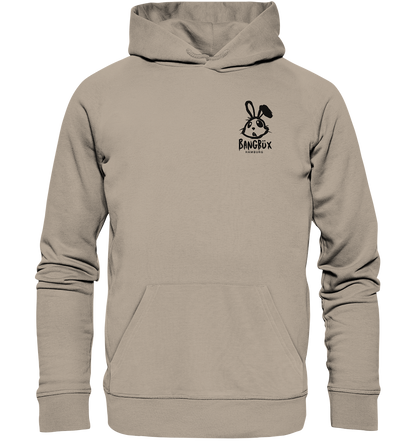 Organic Hoodie "bunny black" (print)