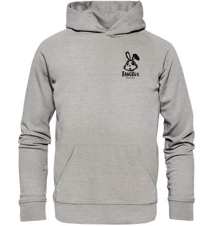 Organic Hoodie "bunny black" (print)