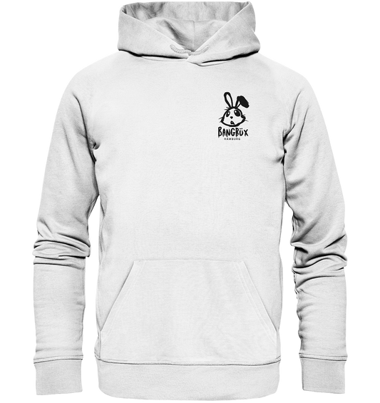 Organic Hoodie "bunny black" (print) by BANGBÜX