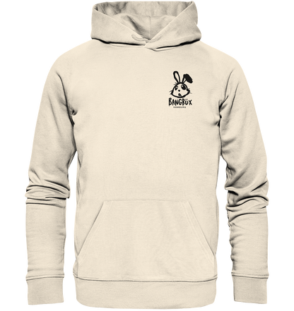Organic Hoodie "bunny black" (print)