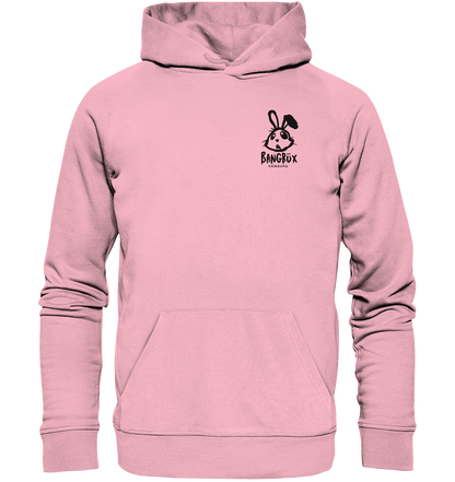 Organic Hoodie "bunny black" (print)