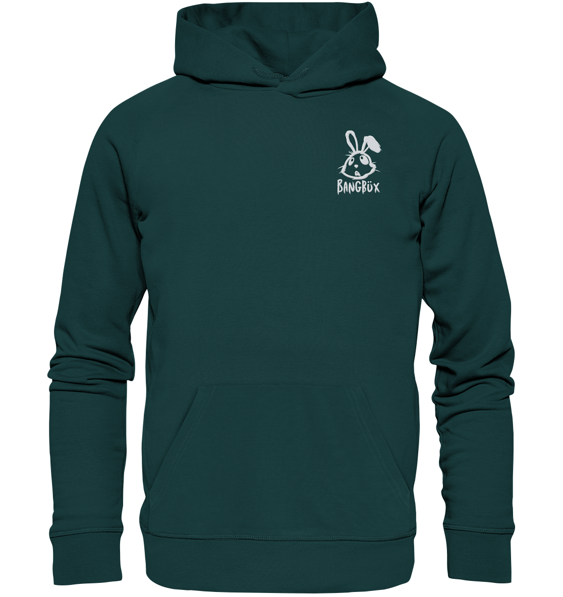 Stick-Kollektion "bunny white" - Organic Hoodie (Stick) by BANGBÜX