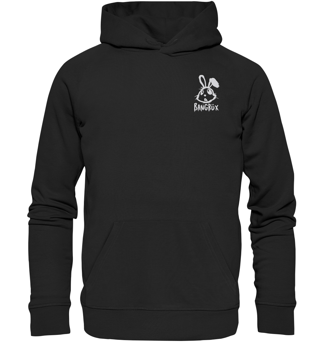 Stick-Kollektion "bunny white" - Organic Hoodie (Stick) by BANGBÜX